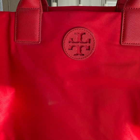 Tory Burch Red Nylon Tote Bag - Picture 2 of 6